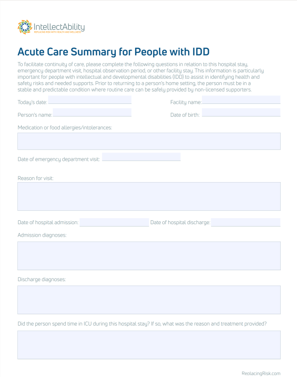 Acute Care Summary