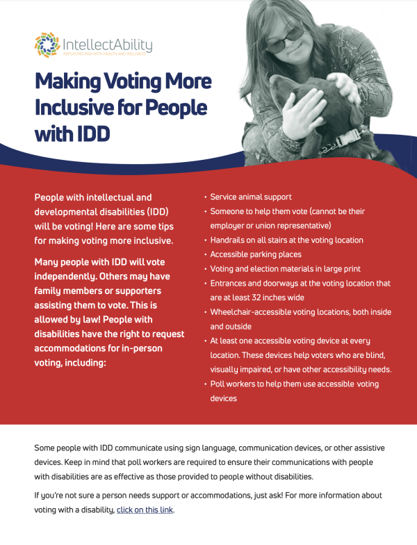 Making Voting Easier for People with IDD