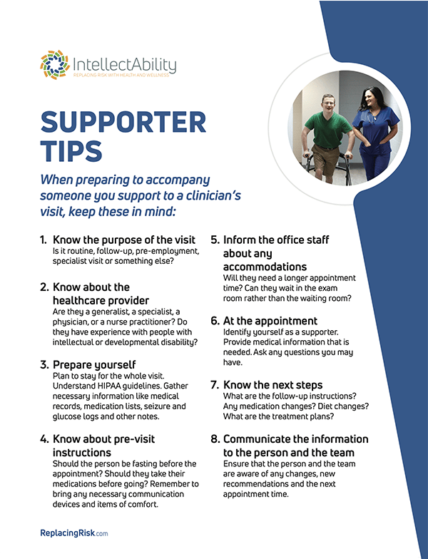 Supporter Tips For a Clinician Visit