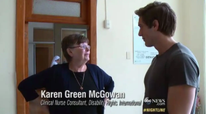 Karen with David Muir, ABC News, 2015